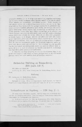 Verhandlungen zu Segeberg. - 1526 Aug. 2 - 5.