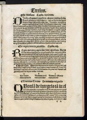 Tractatus Tercius De minutiis vulgaribus
