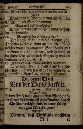 Der dritte Theil. Von der Danckbarkeit.