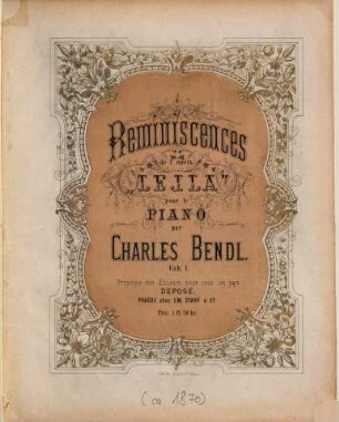 Reminiscences de l'opéra "Leila" : pour le piano. 1