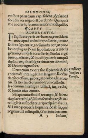 Caput II. Adhortatio.