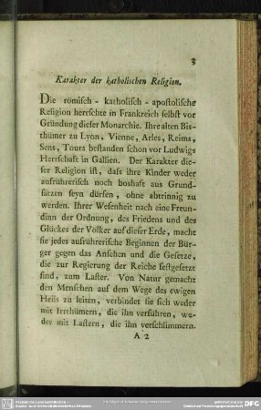Karakter der katholischen Religion