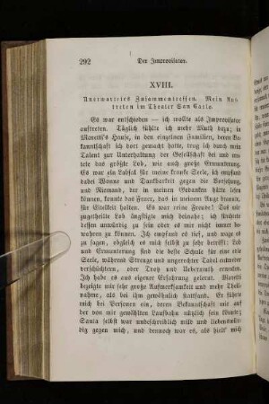 XVIII. Unerwartetes Zusammentreffen. Mein Auftreten im Theater San Carlo.