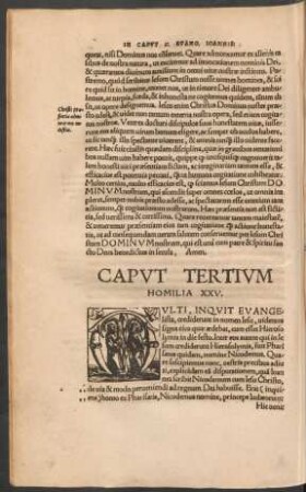 Caput Tertium