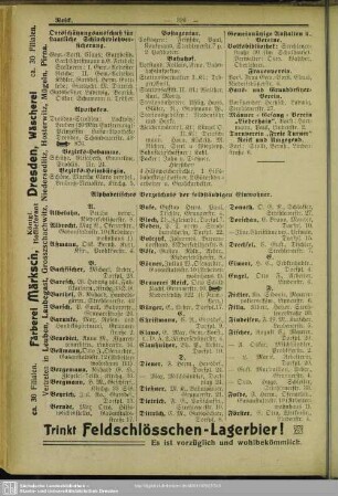 Einwohnerverzeichnis : Alphabetisches Verzeichnis der selbständigen Einwohner