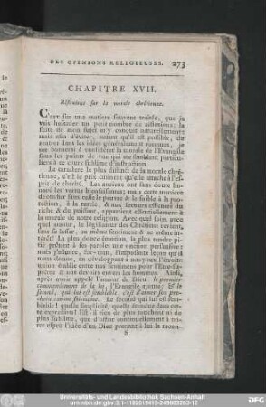 Chapitre XVII. Réflexions sur la morale chrétienne.