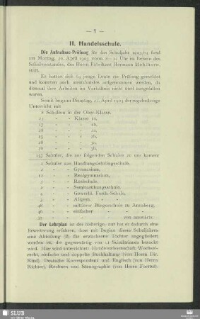 II. Handelsschule