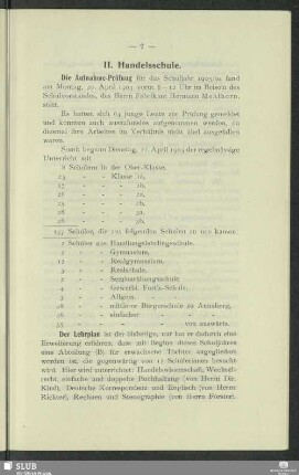 II. Handelsschule