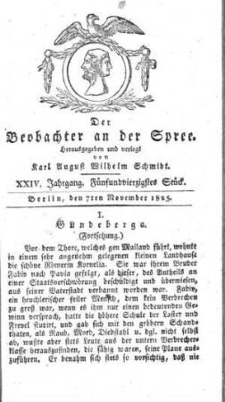 45. Stueck, 7. November 1825