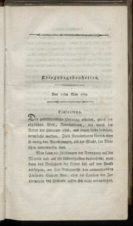 Den 15ten May 1799