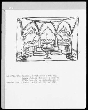 Loggia in orientalisierendem Stil