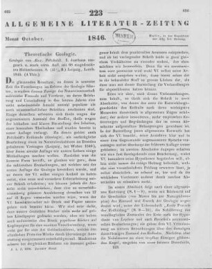 Petzholdt, A.: Geologie. Mit 68 eingedruckten Holzschnitten. Leipzig: Lorck 1845