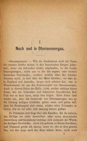 Oberammergau und sein Passionsspiel 1880 nebst Führer in die nächste Umgebung : Mit Stahlstichen u. Karten