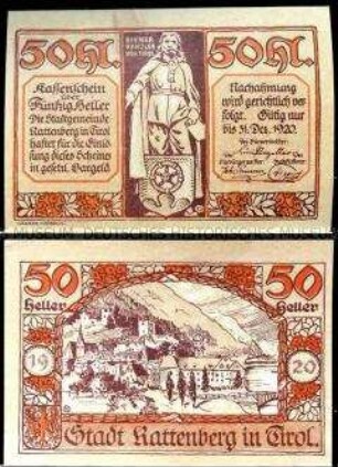 Rattenberg, Tirol 50 Heller