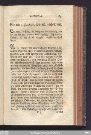 Am ein u. zwanzig. Sonnt. nach Trinit.