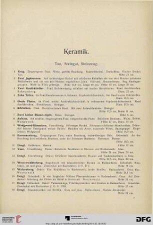 Keramik (Nr. 1-184)