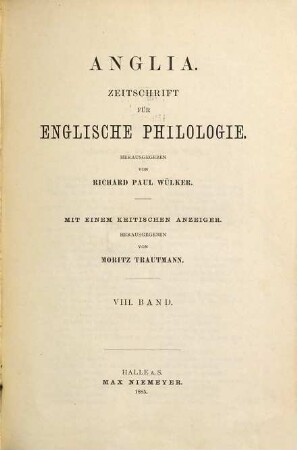 Anglia : journal of English philology, 8. 1885