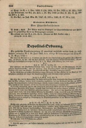 Deposital-Ordnung.