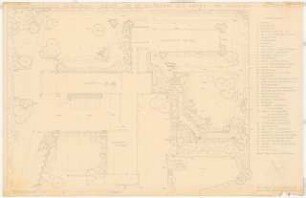 Gartenanlage Verbandsberufsschule, Grevenbroich: Gestaltung der Garten- und Freianlagen, Grundriss 1:100