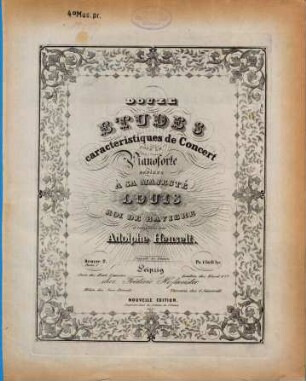 Douze études caractéristiques de concert : pour le pianoforte ; oeuv. 2, 1
