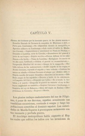 Capítulo V. Alarma del Gobierno por incesante guerrra de los piratas moros ...