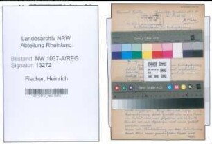 Entnazifizierung Heinrich Fischer , geb. 15.03.1907 (Gaertnereibesitzer)