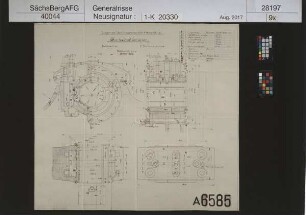 Liegende Ventilmaschine 525 ø 800 Hub.; Kurbelwellenlager
