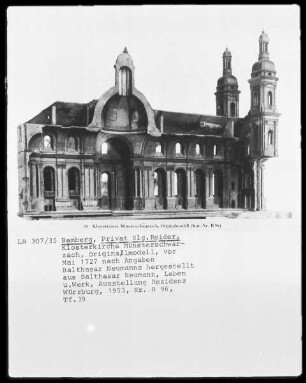 Originalmodell der Klosterkirche in Münsterschwarzach