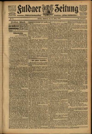 Dritte Ausgabe vom Samstag, den 31. März 1906.