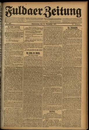 Ausgabe vom Donnerstag, den 13. Dezember 1917.