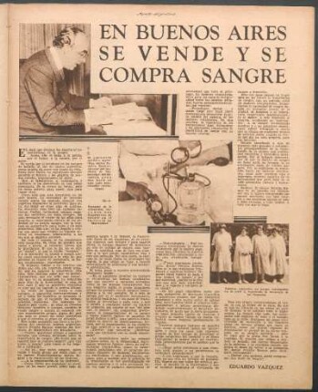 En Buenos Aires se vende y se compra sangre