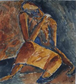 Sitzende Frau