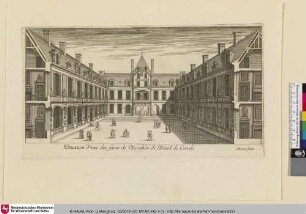Le Grand Marot, Bl. 68: Eleuation d'vne des faces de l´Escalier de l'Hotel de Condé