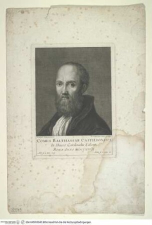 Porträt des Balthazar Castiglione - Porträt Balthassar Castilionius