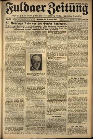 Erste Ausgabe vom Mittwoch, den 10. Februar 1932.