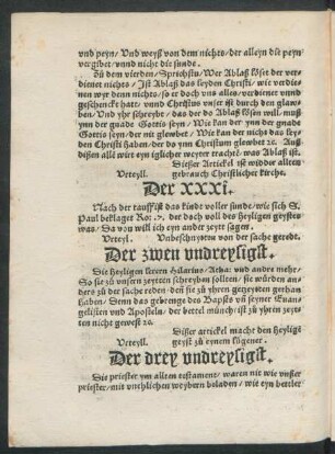 Der XXXI. - Der Viertzigst Artickell.