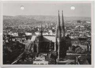 Wien, Blick vom Rathausturm, Votivkirche