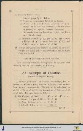 An Example of Taxation.