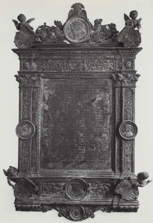 Bronzetafel mit einem Bildnis Luthers / Epitaph Joahnn Friedrich