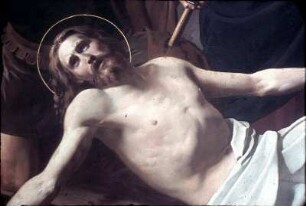 Jesus wird ans Kreuz genagelt