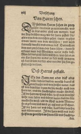 Von Harn sehen.