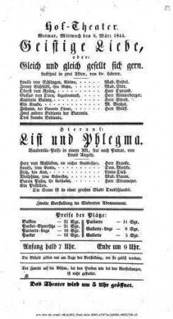 Geistige Liebe, oder: Gleich und gleich gesellt sich gern