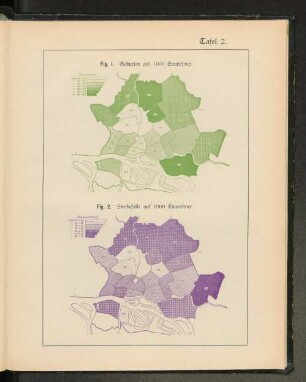 Tafel 2. Fig. I. Geburten auf 1000 Einwohner.