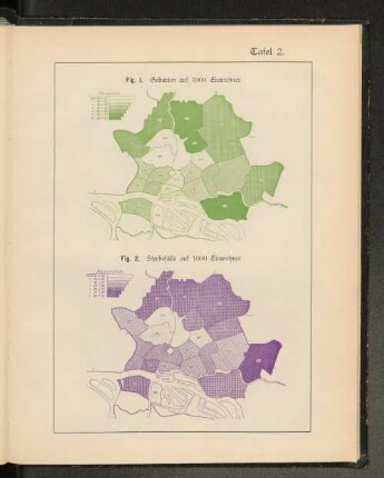 Tafel 2. Fig. I. Geburten auf 1000 Einwohner.