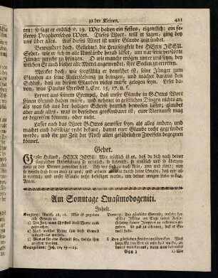 421-424, Inhalt; Eingang; Evangelium