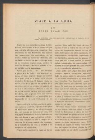 Viaje a la luna : Un fantástico viaje interplanetario, relatado por el maestro de la novela extraordinaria.