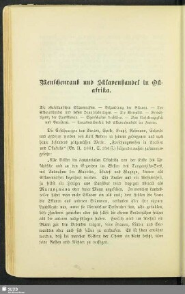 Menschenraub und Sklavenhandel in Ostafrika
