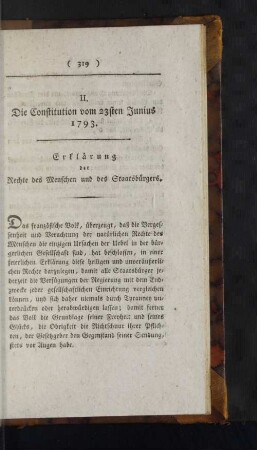 II. Die Constitution vom 23sten Junius 1793.