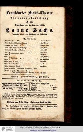 Abonnement-Vorstellungen des Jahres 1844
