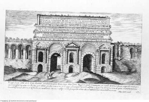 Vestigi delle antichità di Roma, Tivoli, Pozzuolo e altri luochi, Tafel 23: Vestigij d'una porta de la Città, ...